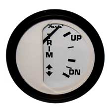FARIA Euro white 2 inch trim gauge (mercury / mariner / mercruiser / volvo dp / yamaha-2001 and newer)