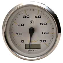 FARIA Kronos 4 inch tachometer w/hourmeter - 7,000 rpm (gas - outboard)