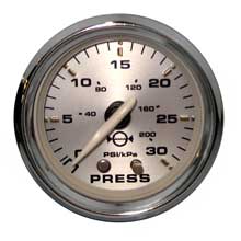 FARIA Kronos 2 inch water pressure gauge kit - 30 psi