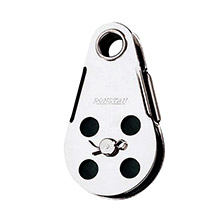 RONSTAN Wire block %2D tubular rivet head w and removable nylatron sheave %2D 45mm1%2D3 and 4 inch sheave diameter