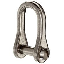 RONSTAN Standard dee slotted pin shackle %2D 1 and 4 inch pin %2D 7 and 8 inch l x 9 and 16 inch w