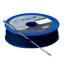 ROBLINE Waxed tackle yarn whipping twine kit w and needle %2D dark navy blue %2D 08mm x 80m