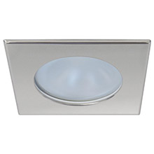 QUICK Blake xp downlight led %2D 4w ip66 screw mounted %2D square satin bezel round warm white light