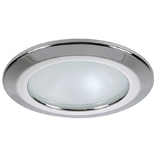 QUICK Kor xp downlight led %2D 4w ip66 spring mounted %2D round stainless bezel round warm white light