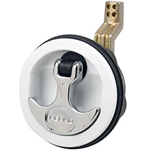 PERKO Flush Mount Latch %2D Offset Cam Bar %2D 25 inch Hole %2D White
