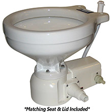 RARITAN Sea era marine size toilet %2D press %2D fresh water %2D 0 deg 90 deg discharge %2D smart switch %2D 12v %2D white