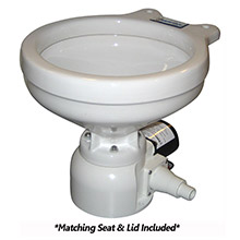 RARITAN Sea era marine size toilet %2D remote and pump %2D 0 deg 90 deg discharge %2D smart switch %2D 12v %2D white