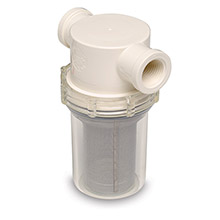 SHURFLO 1 and 2 inch raw water strainer w and bracket fittings %2D 50 mesh screen