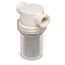 SHURFLO 3 and 4 inch raw water strainer w and bracket fittings %2D 50 mesh screen