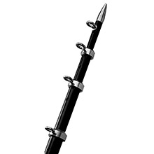 TACO METALS 15 ft black/silver outrigger poles - 1-1/8 inch diameter