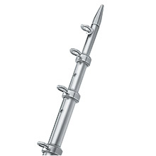 TACO METALS 15 ft silver/silver outrigger poles - 1-1/8 inch diameter
