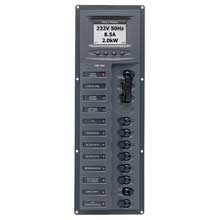 BEP MARINE Ac circuit breaker panel with digital meters 8sp 2dp