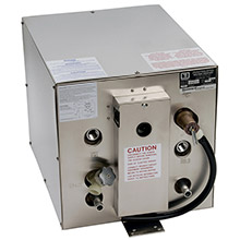 WHALE MARINE Seaward 6 gallon hot water heater w and front heat exchanger stainless steel exterior
