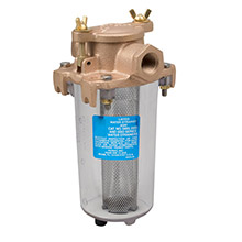 PERKO Lightweight Intake Water Strainer %2D Clear Body %2D 1 inch Pipe Size