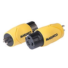 MARINCO Straight Adapter %2D 15A Male Straight Blade to 50A 125 and 250V Female Locking
