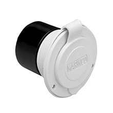 MARINCO 15A 125V On%2DBoard Charger Inlet %2D Front Mount %2D White
