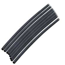 ANCOR Heat shrink tubing 1 and 8 inch x 12 inch black 10 pack less 18 awg