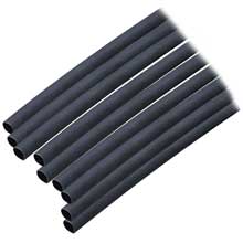 ANCOR Heat shrink tubing 3 and 16 inch x 6 inch black 10 pack 20%2D12 awg