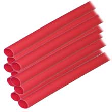 ANCOR Heat shrink tubing 1 and 4 inch x 6 inch red 10 pack 16%2D10 awg