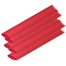 ANCOR Heat shrink tubing 1 and 2 inch x 12 inch red 5 pack 8%2D4 awg