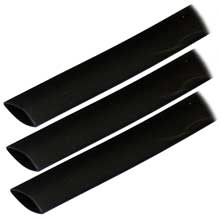 ANCOR Heat shrink tubing 3 and 4 inch x 3 inch black 3 pack 8%2D2 and 0 awg