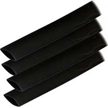 ANCOR Heat shrink tubing 3 and 4 inch x 6 inch black 4 pack 8%2D2 and 0 awg