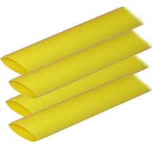 ANCOR Heat shrink tubing 3 and 4 inch x 12 inch yellow 4 pack 8%2D2 and 0 awg
