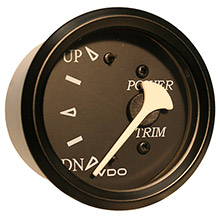 VDO Allentare black trim gauge %2D for use w and mercury and volvo and yamaha 2001 plus engines %2D 12v %2D black bezel