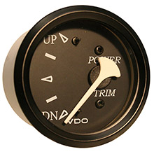 VDO Allentare black trim gauge %2D for use w and evinrude and johnson engines %2D 12v %2D black bezel