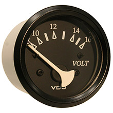 VDO Allentare black voltmeter %2D 8%2D16v %2D black bezel