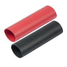 ANCOR Heavy wall heat shrink tubing 3 and 4 inch x 3 inch black and red
