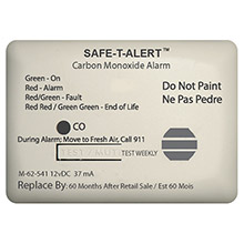SAFE%2DT%2DALERT 62 series carbon monoxide alarm w and relay %2D 12v %2D 62%2D541%2Dmarine%2Drly%2Dnc %2D surface mount %2D white