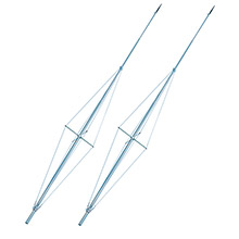 RUPP MARINE 20 ft single spreader sidekick outrigger poles %2D silver and silver %2D pair