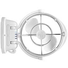 CAFRAMO Sirocco II 3%2DSpeed 7 inch Gimbal Fan %2D White %2D 12%2D24V