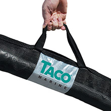 TACO METALS Outrigger black mesh carry bag %2D 72 inch x 12 inch