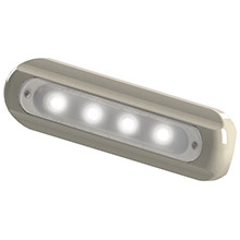 TACO METALS 4%2Dled deck light %2D flat mount %2D white housing