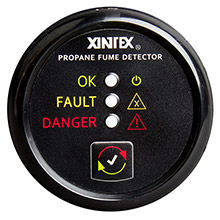 FIREBOY%2DXINTEX Propane fume detector w and plastic sensor %2D no solenoid valve %2D black bezel display