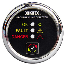FIREBOY%2DXINTEX Propane fume detector w and plastic sensor %2D no solenoid valve %2D chrome bezel displa