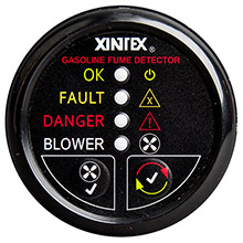 FIREBOY%2DXINTEX Gasoline fume detector blower control w and plastic sensor %2D black bezel display