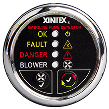 FIREBOY%2DXINTEX Gasoline fume detector blower control w and plastic sensor %2D chrome bezel display