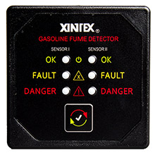 FIREBOY%2DXINTEX Gasoline fume detector w and 2 plastic sensors %2D black bezel display