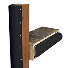 DOCK EDGE Piling bumper %2D one end capped %2D 6 ft %2D black