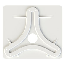 KING Jack omni antenna mounting plate - white