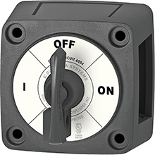 BLUE SEA Single circuit on-off w/locking key - black