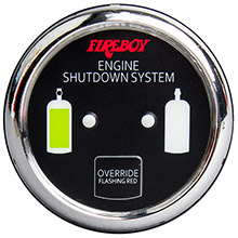 FIREBOY%2DXINTEX Deluxe helm display w and gauge body led color graphics f and engine shutdown system %2D chrome bezel display