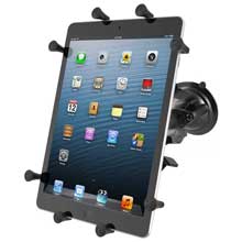RAM Twist Lock Suction Cup Mount with Universal X%2DGrip Cradle for 10 inch Large Tablets
