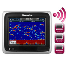 RAYMARINE A67 Combo 57 inch MFD Touchscreen Display w and Wi%2DFi Lighthouse Navigation Charts NOAA Vector