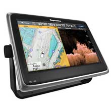 RAYMARINE A128 MFD and DVSonar w and C%2DMap ROW Charts