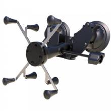 RAM Mount Dual Suction Cup Mount w and Retention Knob and Universal X%2DGrip Holder f and 7%2D8 inch Tablets