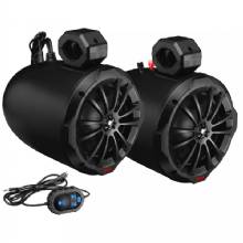 BOSS AUDIO B82ABT 8 inch 2-Way Amplified Waketower Speakers w/Bluetooth Controller